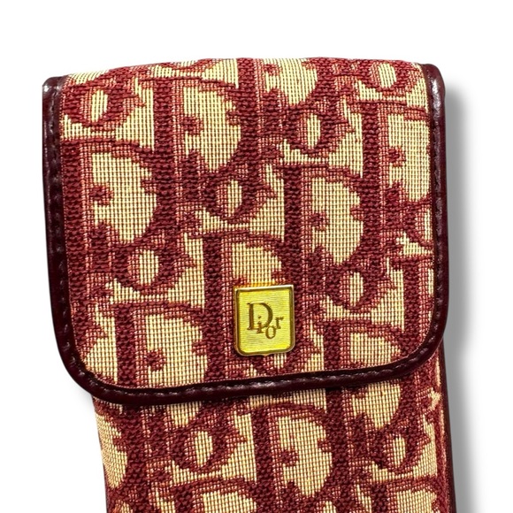 Christian Dior Oblique Trotter Phone Case Eyeglass Holder Pouchette Bag Vintage - Picture 3 of 10